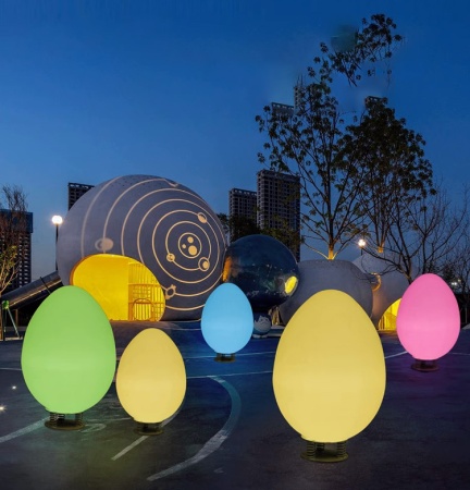 Светильник Яйцо 54х95 питание от 220, RGB Светильник Яйцо 54х95 питание от 220, RGB